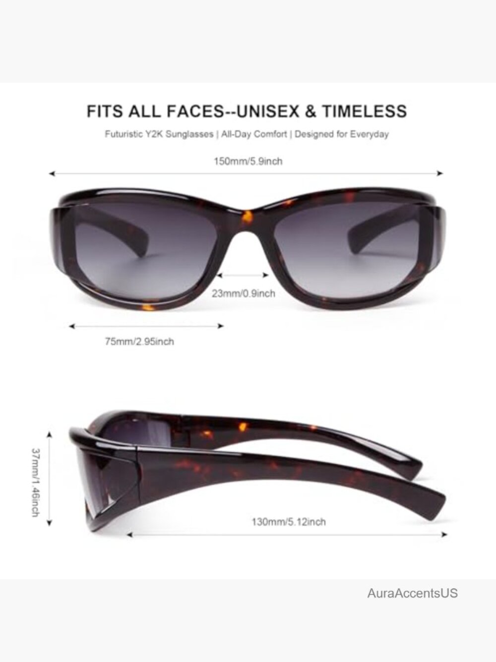 Y2K Wrap Around Sunglasses Rave Festival Thick Frame Hollow Out Sporty Shades - Picture 6 of 7